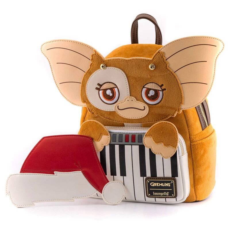 Mochila Loungefly de Gizmo de Gremlins con gorro navideño y teclado de piano - 3