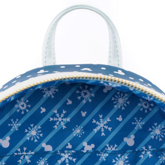 Mochila Loungefly Disney de Mickey y Minnie con muñecos de nieve - 4