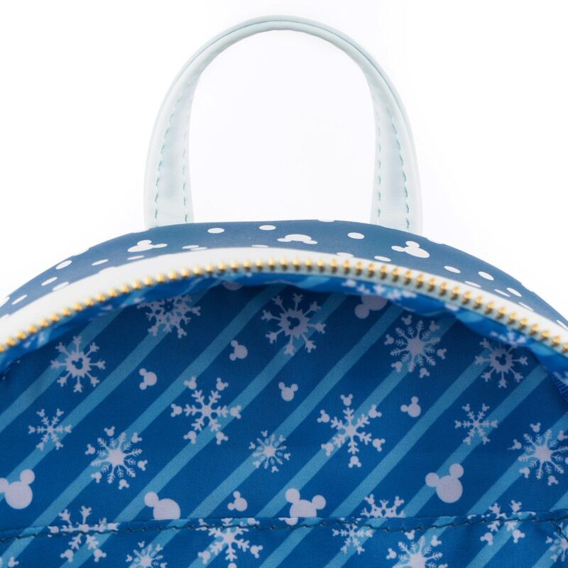 Mochila Loungefly Disney de Mickey y Minnie con muñecos de nieve - 4