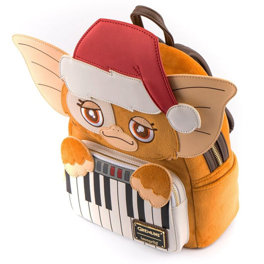 Mochila Loungefly de Gizmo de Gremlins con gorro navideño y teclado de piano - 5