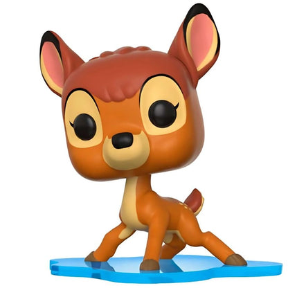 Figura Funko POP! de Bambi sobre base azul de Snowflake Mountain