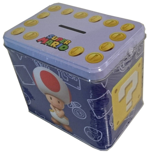 Hucha metálica azul y taza blanca de Toad de Super Mario Nintendo - 2