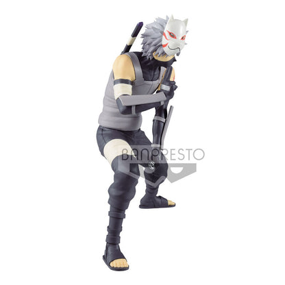 Figura de Hatake Kakashi de Naruto Shippuden con máscara blanca y marcas rojas