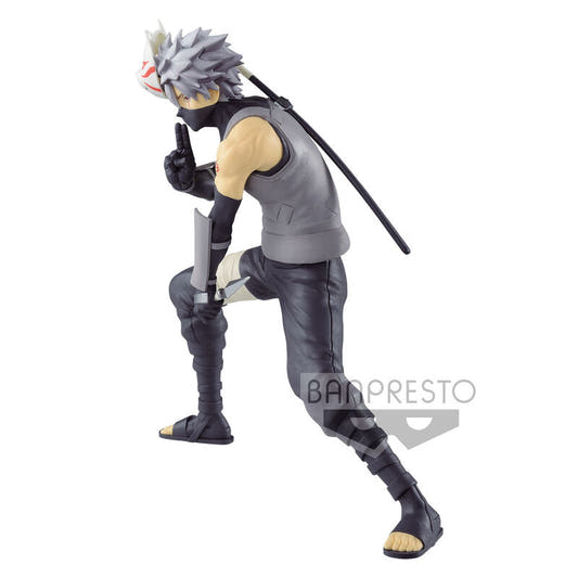 Figura de Hatake Kakashi de Naruto Shippuden con máscara blanca y marcas rojas - 2