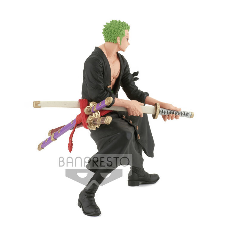 Figura de Roronoa Zoro Wanokuni sentado con tres katanas - 2