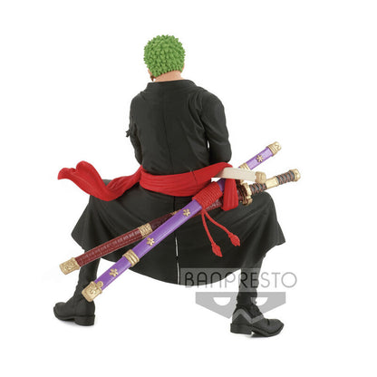 Figura de Roronoa Zoro Wanokuni sentado con tres katanas - 4