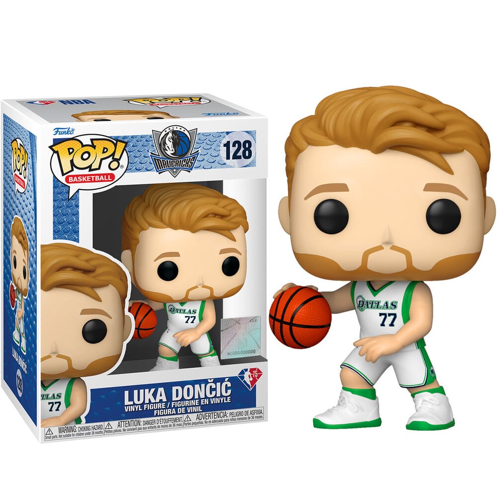 Figura Funko POP! de Luka Doncic con uniforme de Dallas Mavericks y balón - 2
