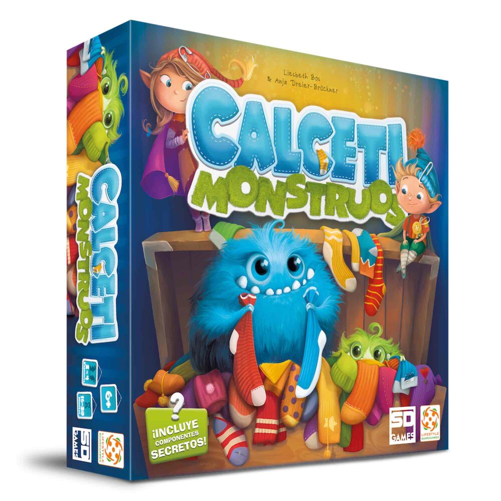 Caja del juego de mesa infantil Calcetimonstruos de SD GAMES