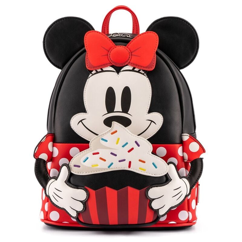 Mochila Loungefly de Minnie Mouse con diseño de cupcake y lunares