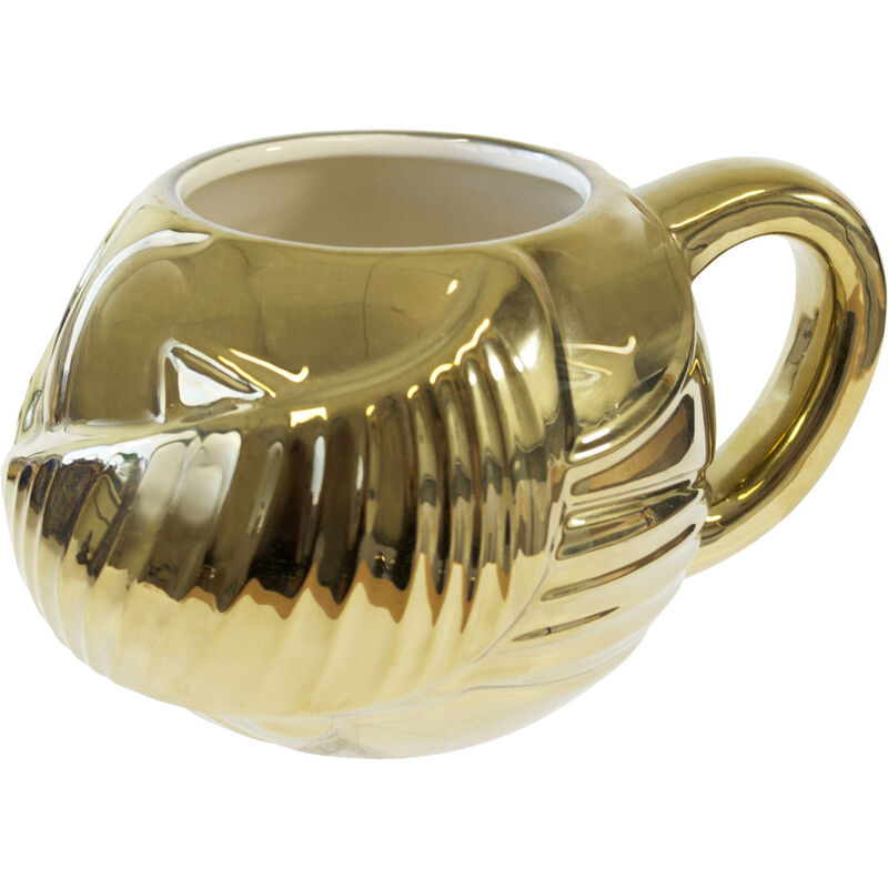 Taza 3D dorada con diseño de la Snitch de Harry Potter