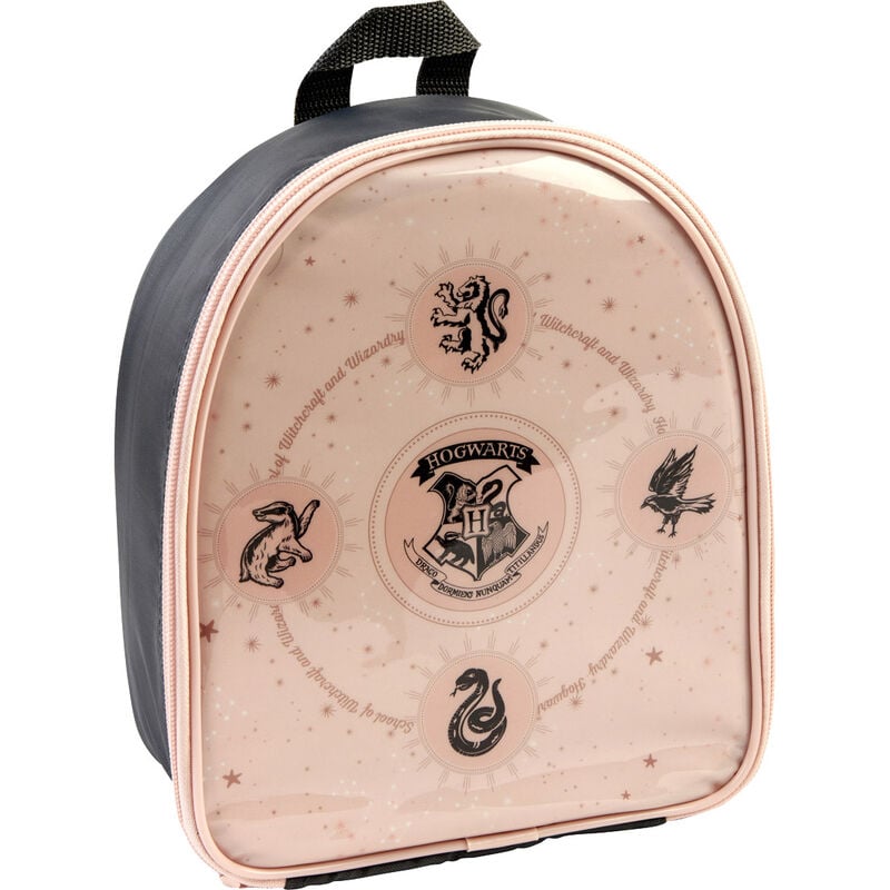 Bolsa térmica portamerienda Hogwarts de Harry Potter en rosa