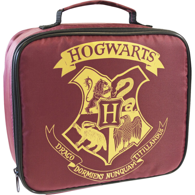 Bolsa portamerienda térmica granate de Hogwarts Harry Potter