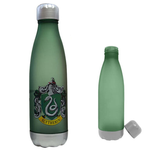 Botella verde Slytherin de Harry Potter con tapa gris