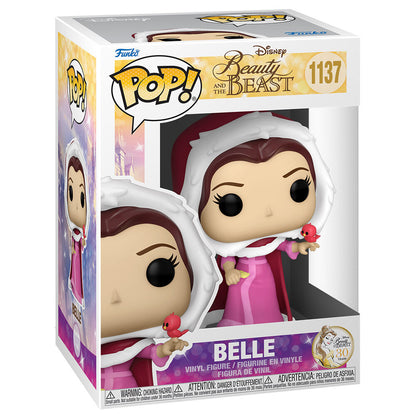 Figura Funko POP! Winter Belle de Bella con vestido rosa y capucha blanca - 3