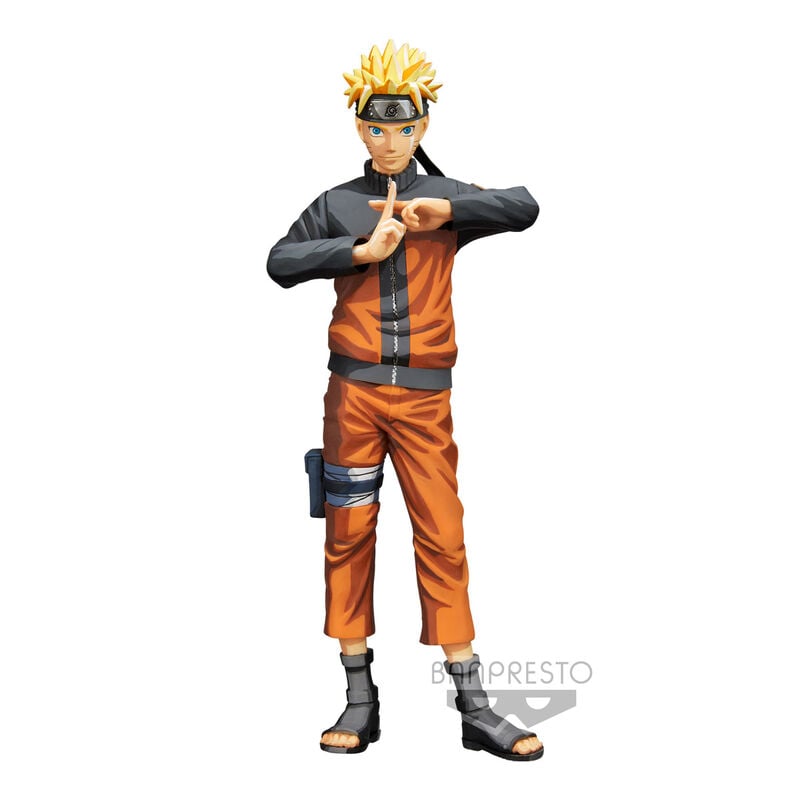 Figura de Uzumaki Naruto Grandista Nero con uniforme naranja y negro