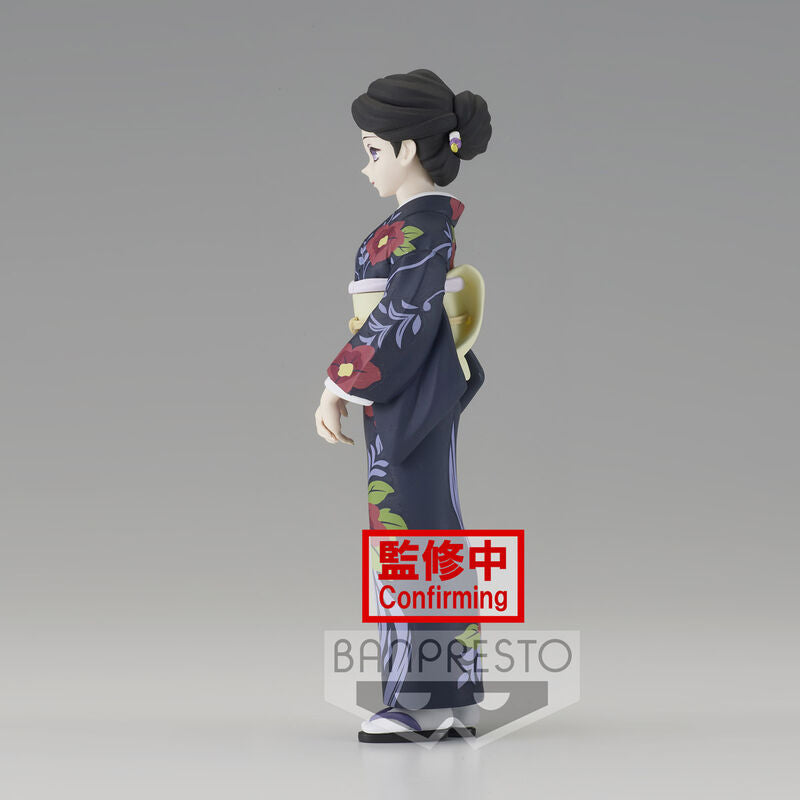Figura de Tamayo de Demon Slayer con kimono floral azul marino - 3