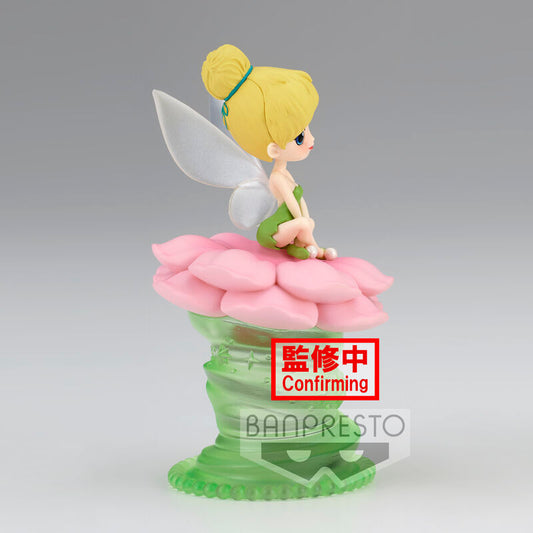 Figura Q Posket de Campanilla Tinker Bell sentada sobre una flor rosa - 4