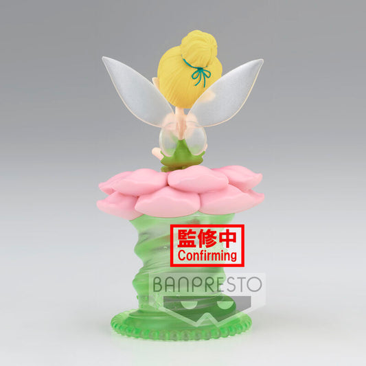Figura Q Posket de Campanilla Tinker Bell sentada sobre una flor rosa - 5