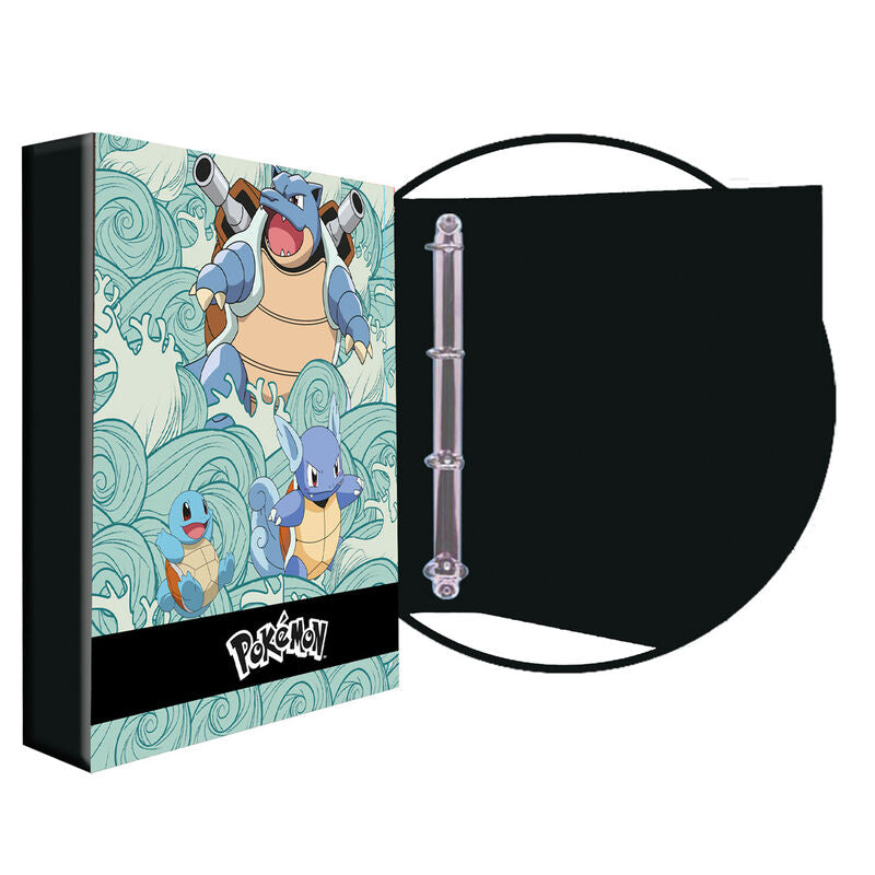 Carpeta A4 de 4 anillas Pokémon con Squirtle, Wartortle y Blastoise