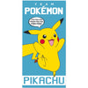 Toalla Pokémon de algodón con Pikachu sobre fondo azul