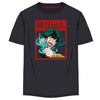 Camiseta negra de My Hero Academia con estampado frontal de Deku
