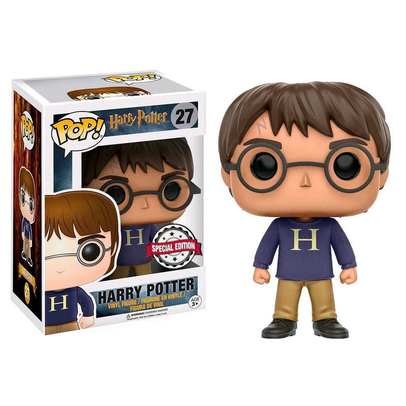 Figura FUNKO POP! de Harry Potter con jersey azul en caja ilustrada - 2
