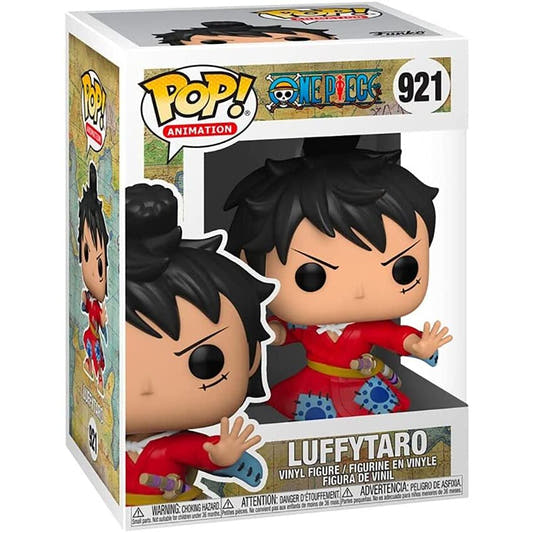 Figura Funko POP de Luffy de One Piece con kimono rojo y espada - 2