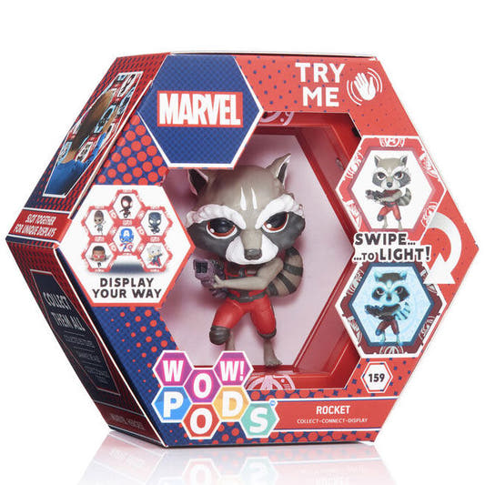 Figura LED WOW! POD de Rocket Raccoon Marvel