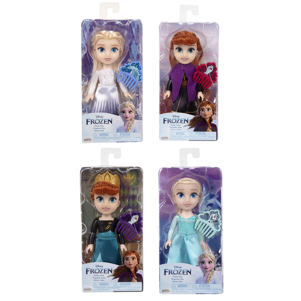 Muñeca Disney Frozen 2 de 15 cm con cepillo, surtido Elsa y Anna