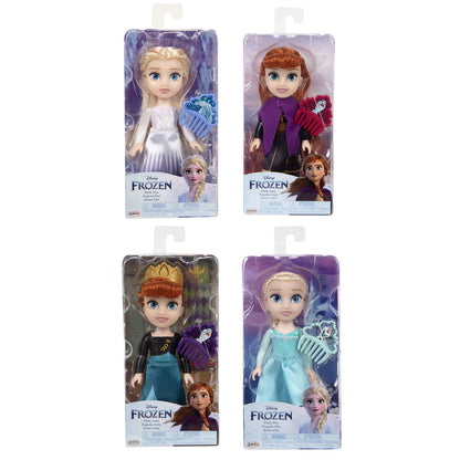 Muñeca Disney Frozen 2 de 15 cm con cepillo, surtido Elsa y Anna