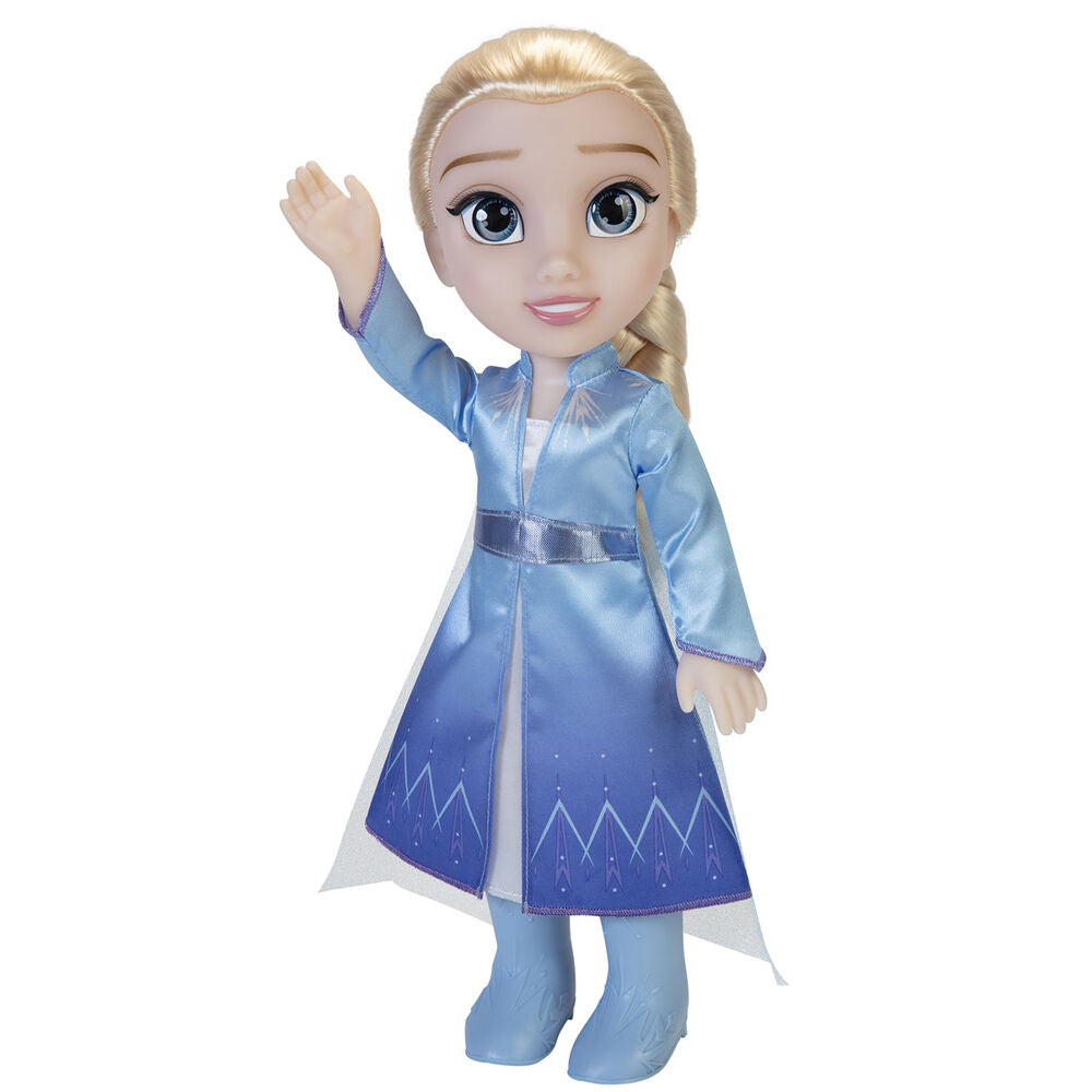 Muñeca Elsa de Frozen II con vestido azul y trenza rubia - 2