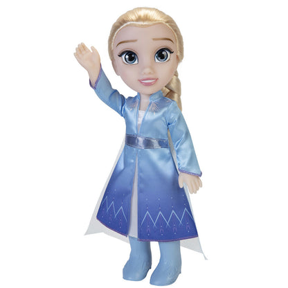 Muñeca Elsa de Frozen II con vestido azul y trenza rubia - 2