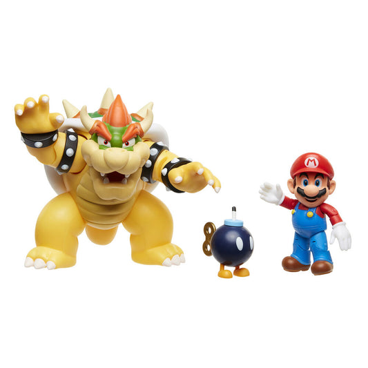 Set de figuras Super Mario con Mario, Bowser y Bomba Bob-omb - 3