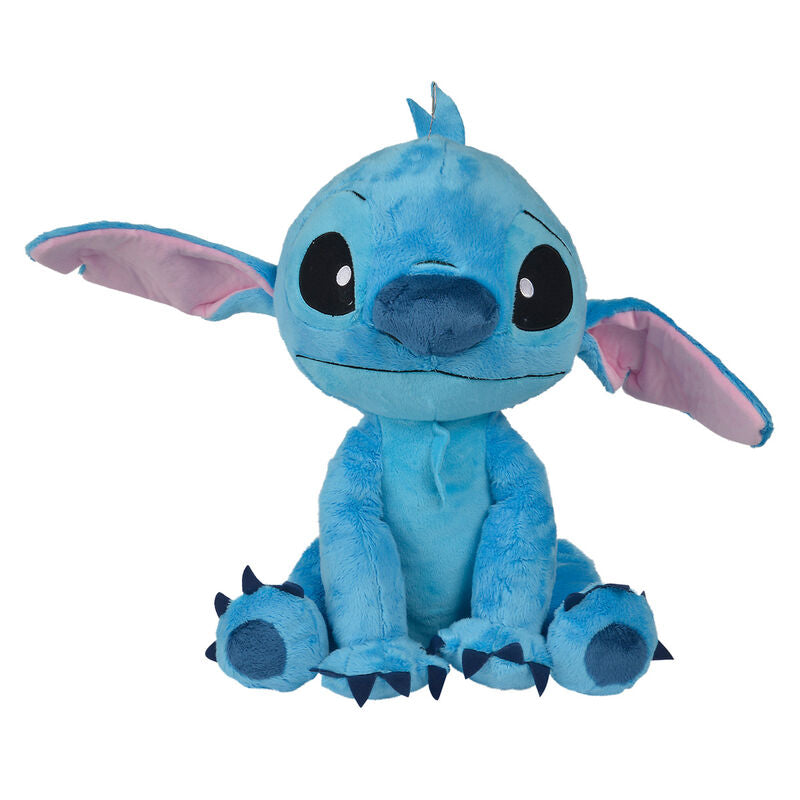 Peluche azul de Stitch Disney sentado con orejas rosas
