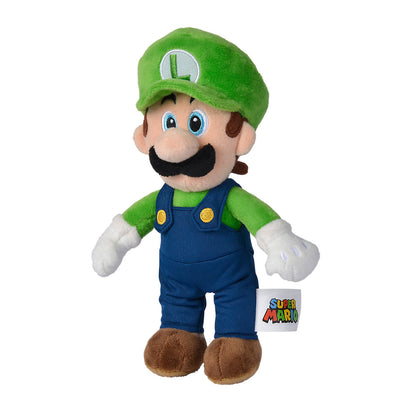 Peluche de Luigi de Super Mario con gorra verde y peto azul - 2