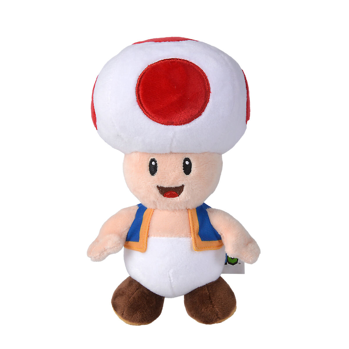 Peluche Toad de Super Mario Bros con gorro blanco y lunares rojos - 2