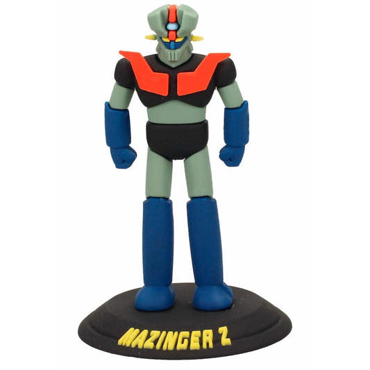 Figura mini de goma de Mazinger Z sobre base negra
