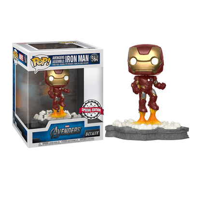 Figura Funko POP! de Iron Man con propulsores sobre una base de humo - 2