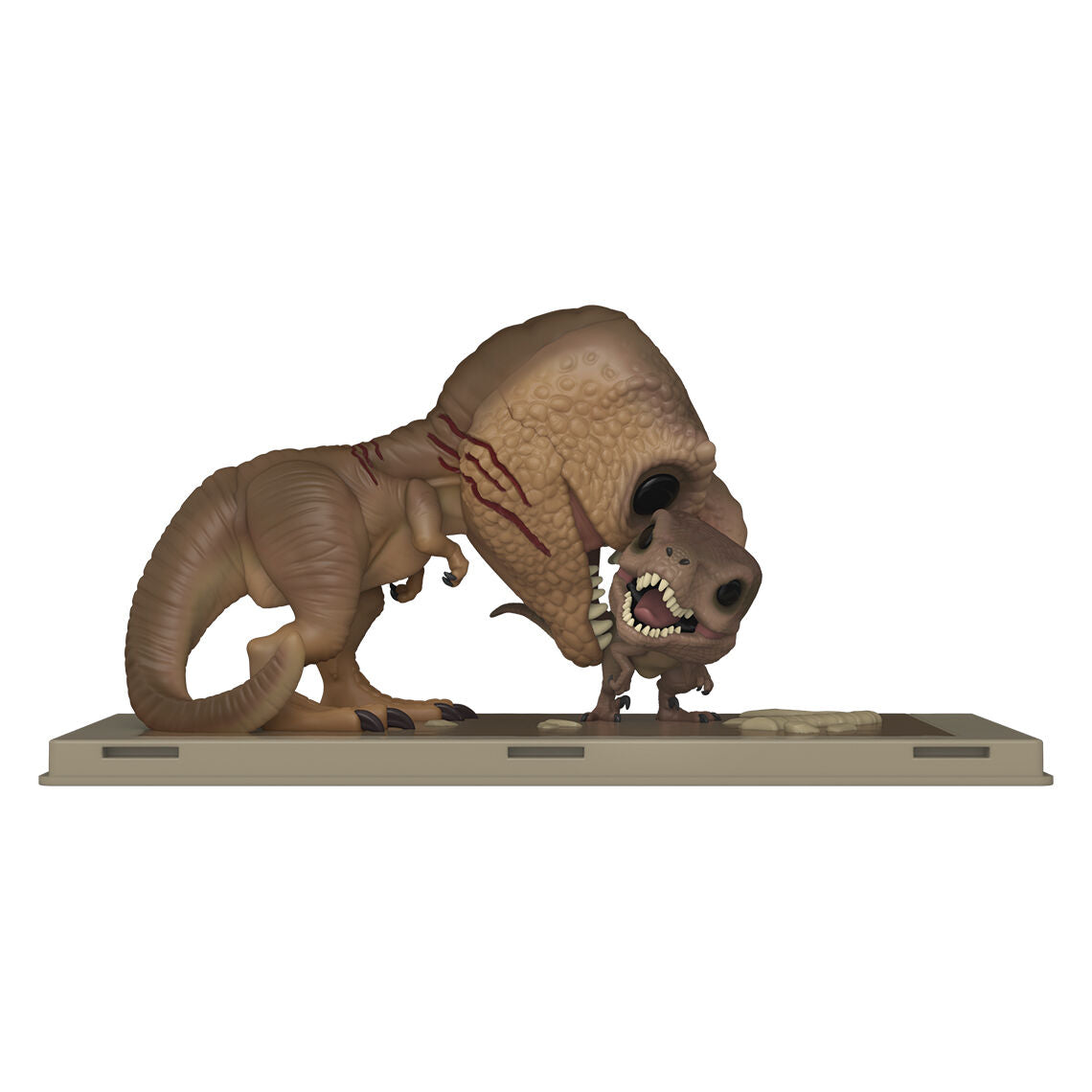 Figura FUNKO POP Movie Poster de Jurassic Park con Tyrannosaurus Rex y Velociraptor - 3
