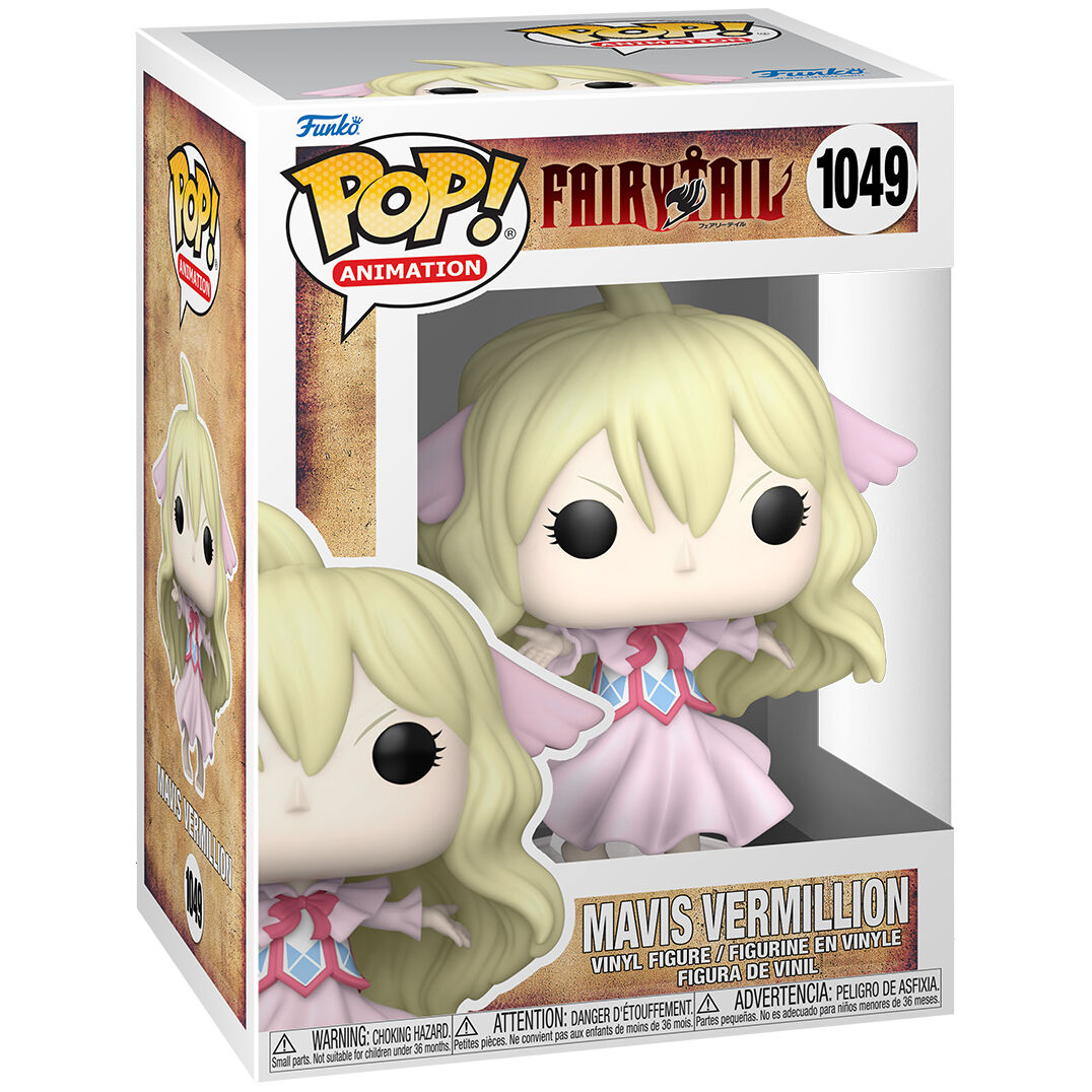 Figura Funko POP! de Mavis Vermillion de Fairy Tail con vestido rosa - 3