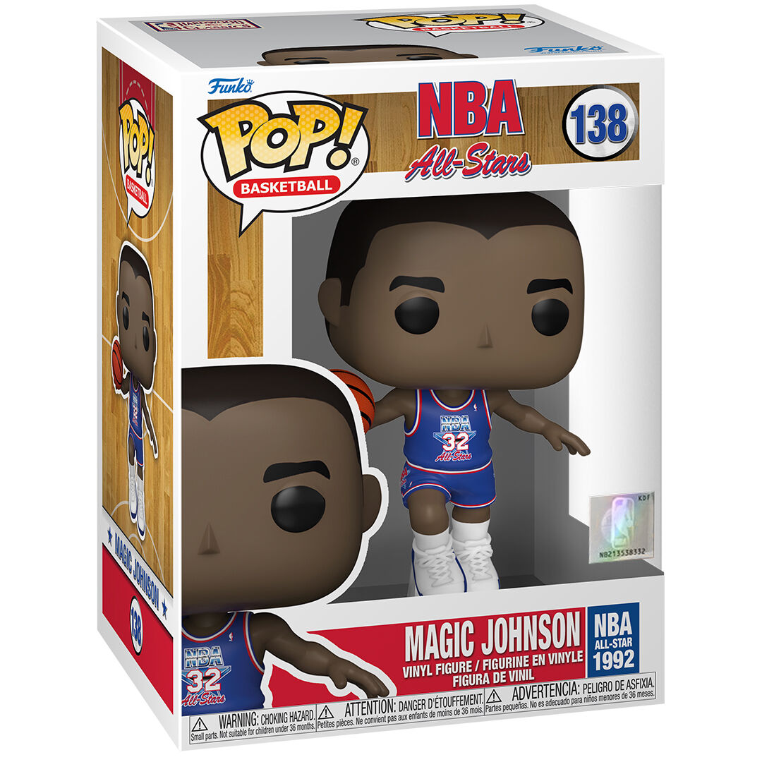 Figura Funko POP! de Magic Johnson NBA All Star 1992 con balón - 3