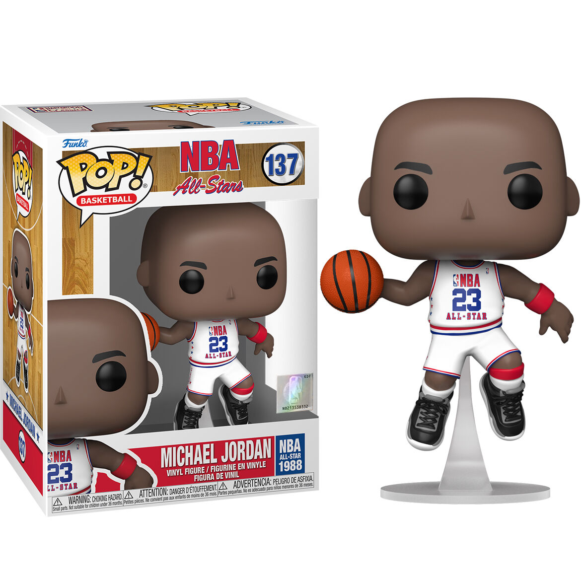 Figura Funko POP! de Michael Jordan NBA All Stars 1988 con balón