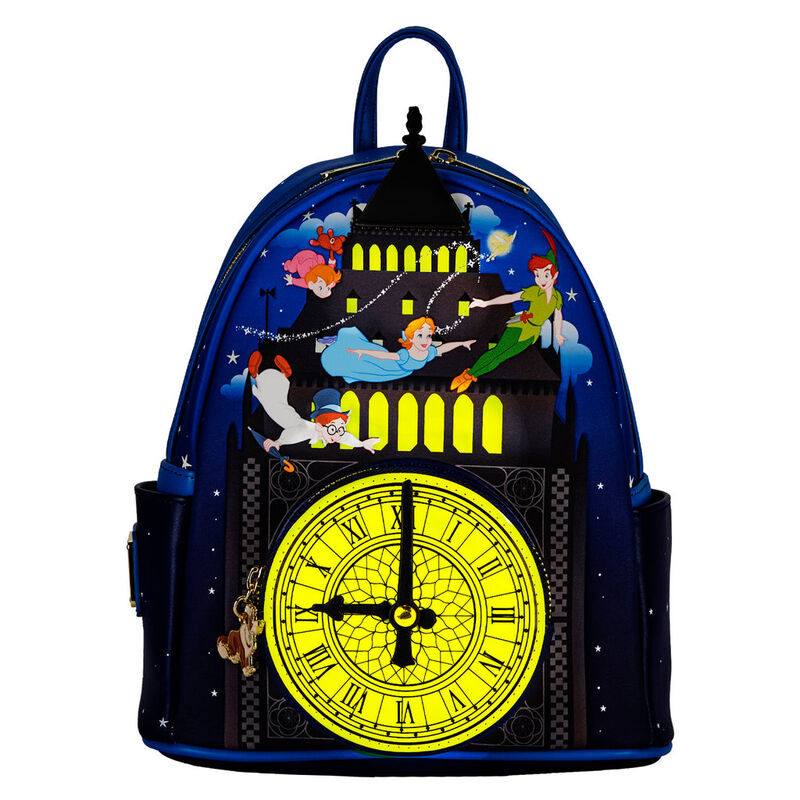 Mochila Loungefly de Peter Pan Disney con diseño de reloj - 2