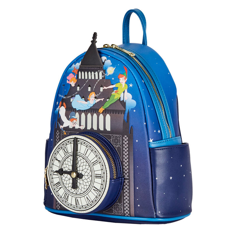 Mochila Loungefly de Peter Pan Disney con diseño de reloj - 3