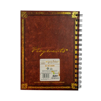 Cuaderno A5 con espiral y escudo de Hogwarts - 3