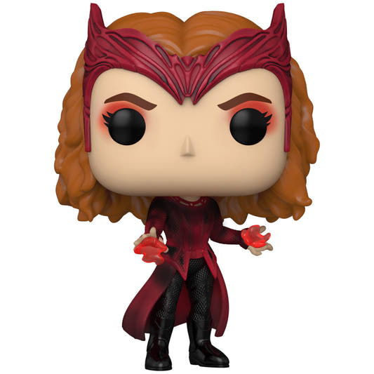 Figura Funko POP! de Scarlet Witch con atuendo rojo y caja con ventana - 2