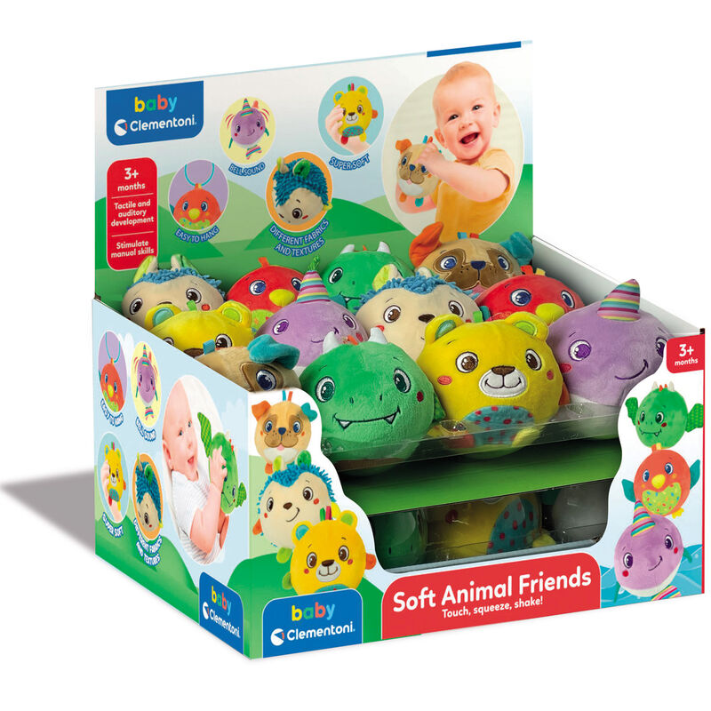 Sonajero de peluche animal Clementoni Baby