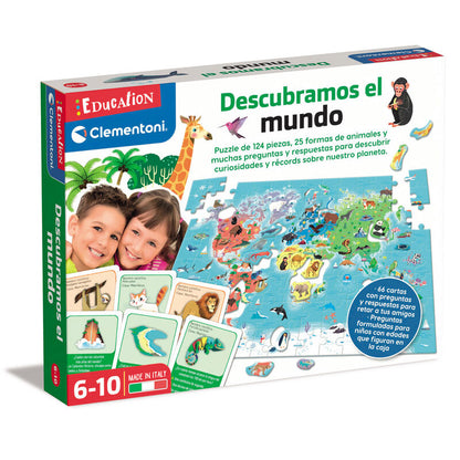 Caja del puzzle Clementoni Descubramos el mundo de 124 piezas