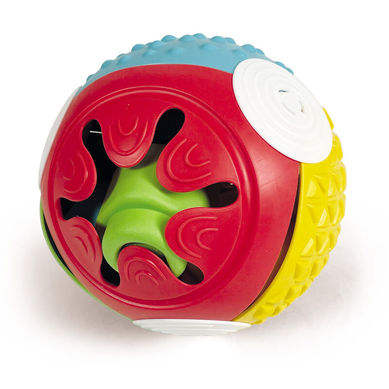 Pelota Sensorial Clemmy multicolor con texturas y abertura para bloques - 3