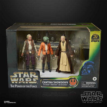 Set Star Wars The Black Series Cantina Showdown con Dr. Evazan, Ponda Baba y Obi-Wan Kenobi